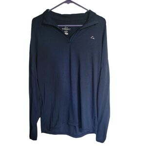 ❤️Paradox - Navy Merino Blend Quarter Zip Pullover - L